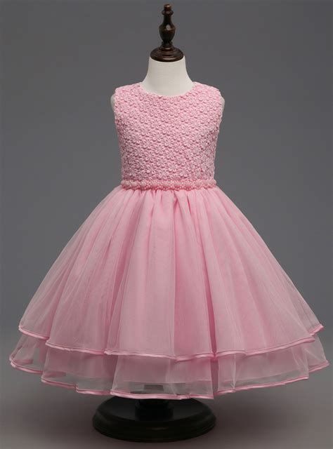 In Stock:Ship in 48 hours A-line Pink Big Girl Dress