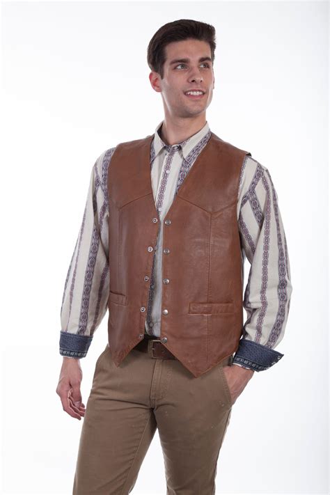 Scully Leather - Men's Scully Classic Western Vest 507 - Walmart.com ...