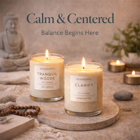 Calm & Centered Candles | Balanced, Grounding Scents | ResilScents™