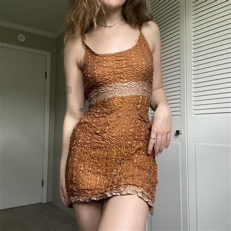 Urban Outfitters Women's Orange Dress | Depop