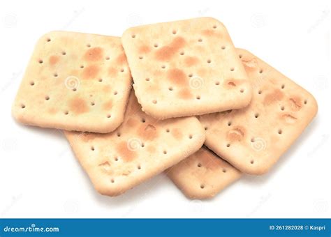 Soda Cracker Stack Closeup, Large Detailed Isolated Square Crisp Whole ...