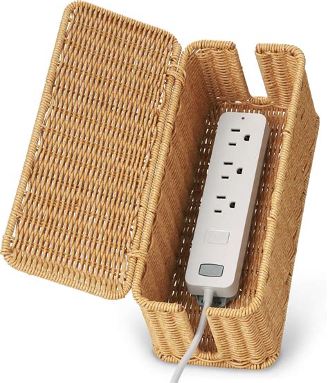 Amazon.com: Tidita Wicker Cable Management Box with Lid - 15 inch Cable ...