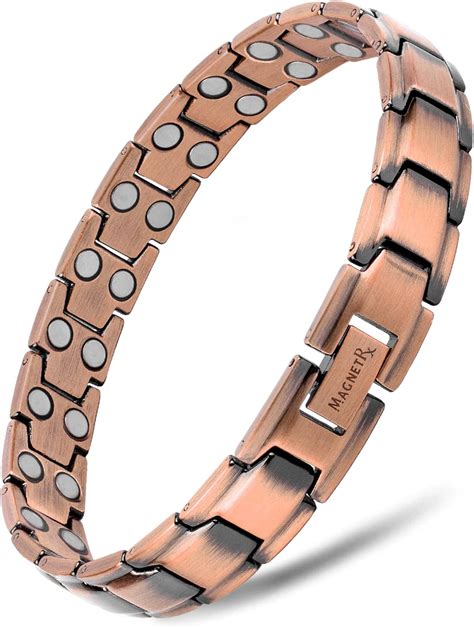 MagnetRX® Pure Copper Magnetic Bracelet - Magnetic Copper Bracelets for Men - Adjustable Length ...