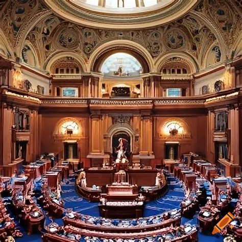 Interior of the us senate building on Craiyon