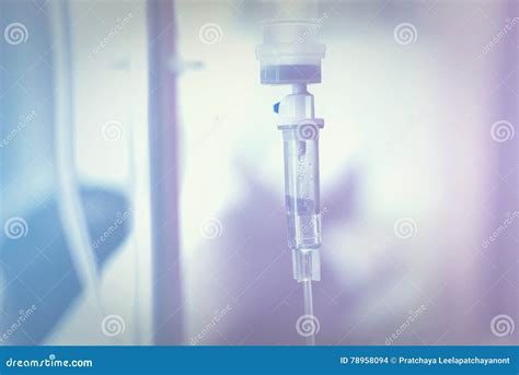 Close Up IV Saline Solution Drip for Patient Stock Photo - Image of hospital, injecting: 78958094
