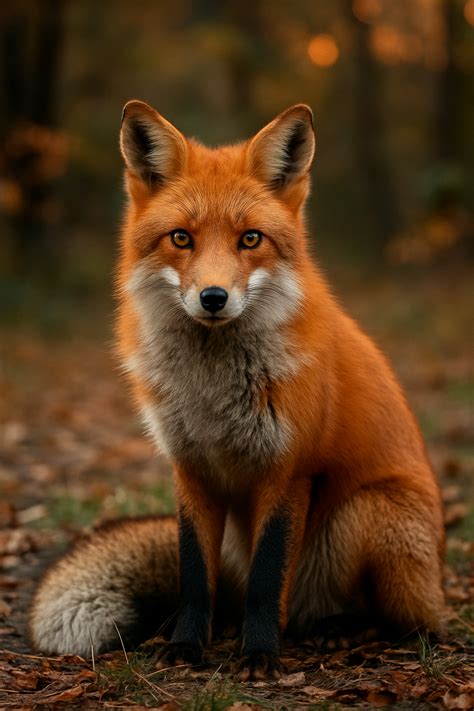 Majestic Red Fox in Autumn Forest in 2025 | Fox pictures, Animals beautiful, Cute wild animals