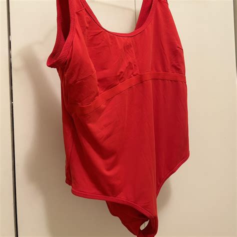 H&M Women's Red Swimsuit-one-piece | Depop