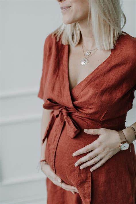Maternity 100% Linen Wrap Dress / Linen Pregnancy Dress / Flax - Etsy