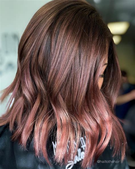 Rose brown hair | Hair color light brown, Underlights hair, Brown ombre ...