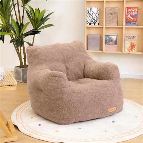 Bean Bag Chair with Filler, Bean Bag Sofa with Tufted Soft Stuffed ...