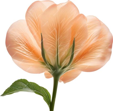 Premium PSD | Peach color flower closeup glowing translucent peach ...
