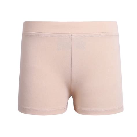Lejafay Girls Boy Low Rise Gymnastics Dance Shorts Stretch Gym Yoga Booty Shorts Nude 6 ...