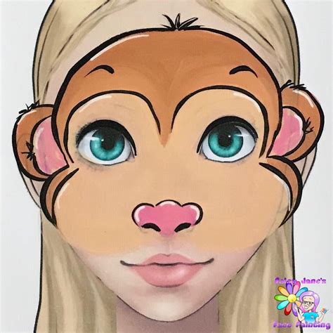 Cute Monkey Face Paint
