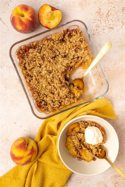 Vegan Peach Crisp - Vegan Dessert Ideas