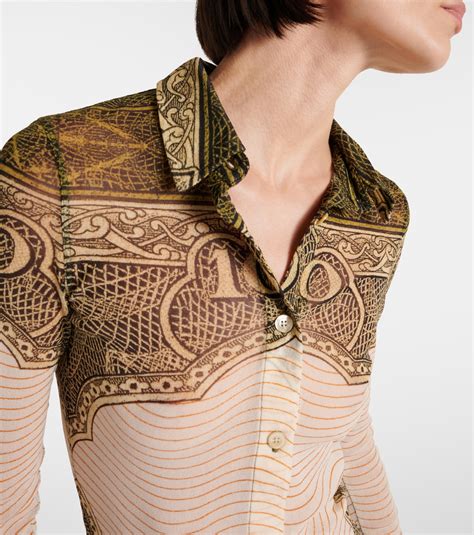Printed mesh shirt in multicoloured - Jean Paul Gaultier | Mytheresa