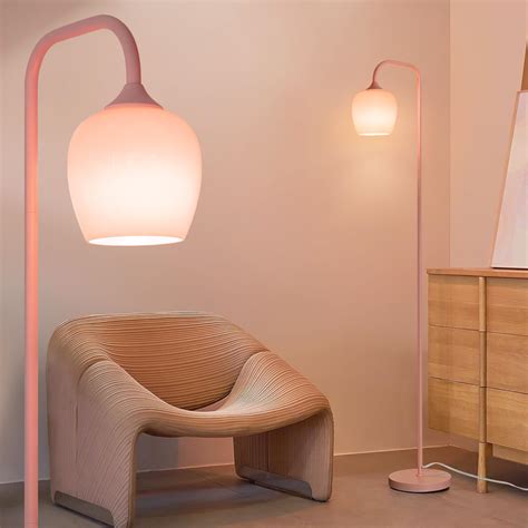 Snapklik.com : ONEWISH Pink Floor Lamp-Modern Standing Lamp For Living ...