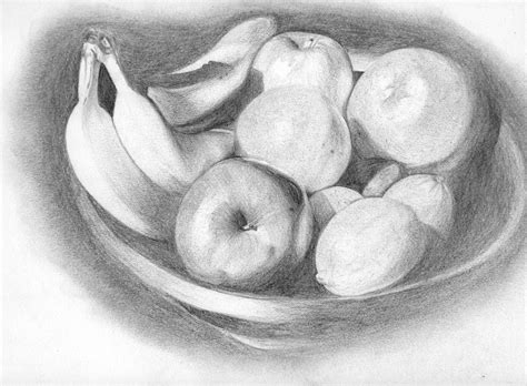 Fruit Bowl Sketch at PaintingValley.com | Explore collection of Fruit ...
