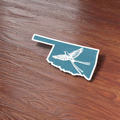 Oklahoma Scissortail Sticker - OK State Bird Decal for Laptop & Water ...