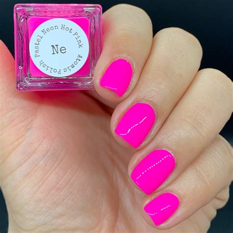 Pastel Neon (Ne) Hot Pink | Neon pink nails, Gel nails, Pink gel nails