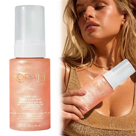 Kopari Beauty Rose Gold Sunglaze Body Mist SPF 42, Infused with ...