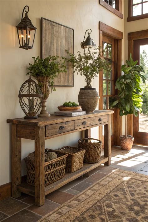 21 Inspiring Entryway Table Ideas: Rustic Charm with Reclaimed Wood ...