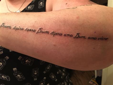 Dum spiro spero, dum spero amo, dum amo vivo: while I breathe, I hope ...