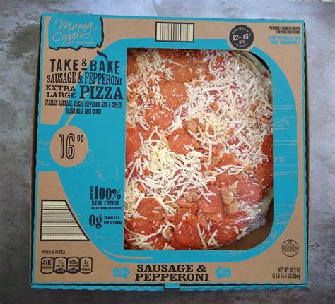 Mama Cozzi's Take & Bake Sausage and Pepperoni Extra Large Pizza | Aldi ...