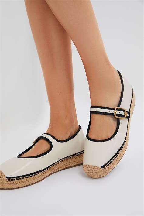 Modern Ivory and Black Mackie Mary Jane Espadrille | Sam Edelman