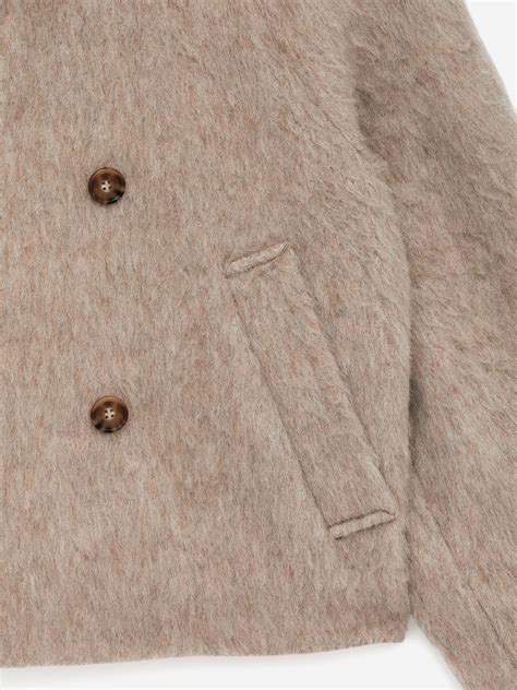 Funnel-Neck Wool-Alpaca Blend Jacket – Mole – ARKET WW