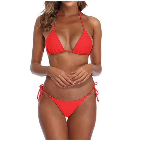 Two Piece Swimsuit For Women Tummy Control Bikini Black Brazilian ...
