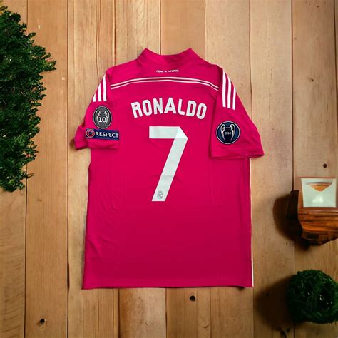 Real Madrid 14/15 Cristiano Ronaldo #7 Soccer Jersey Pink UCL Footbal ...