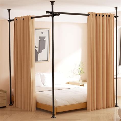 Room Divider, No Drilling Curtain Rod for Room Separation, 4-10ft (H ...