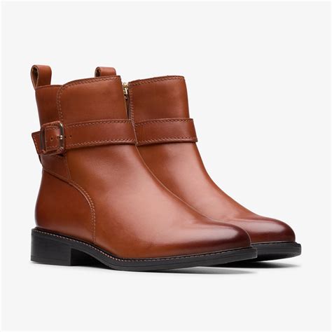 Womens Renewal Style British Tan Leather Ankle Boots | Clarks