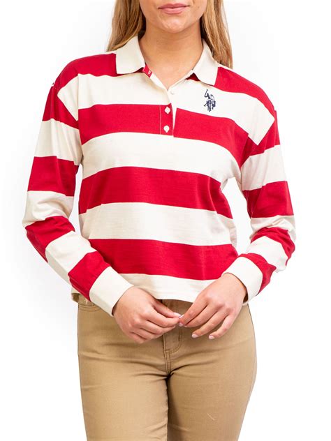 U.S. Polo Assn. Women's Rugby Stripe Shirt - Walmart.com