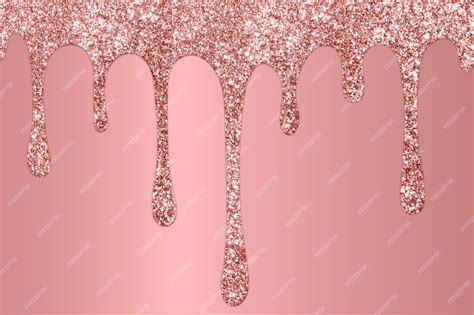 Premium Photo | Rose Gold dripping glitter background Dripping Glitter ...