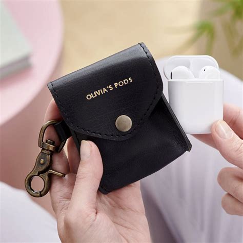 Personalised Leather Air Pod Case By Vida Vida