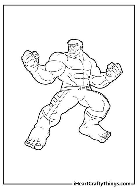 Marvel Hulk Colouring Pages