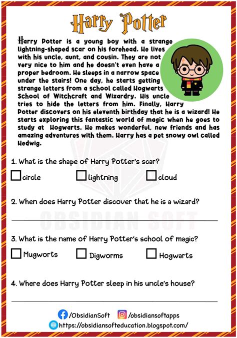 Harry Potter Biography worksheet | Grammatica inglese, Inglese, Insegnanti di inglese