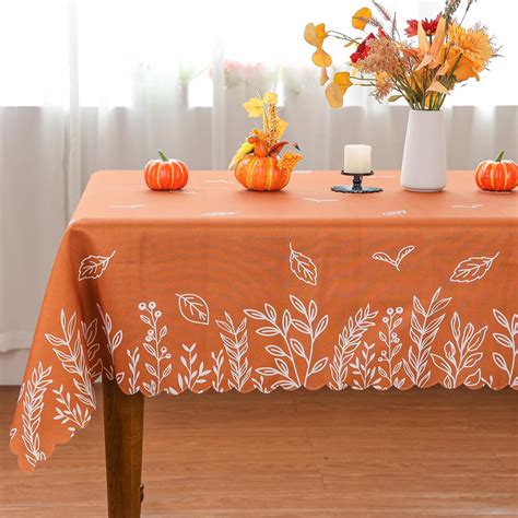 Amazon.com: Siilues Fall Tablecloth 60 x 84 Inch, Fall Decorations ...