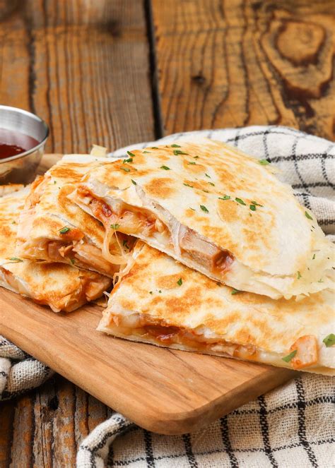 BBQ Chicken Quesadillas - Barefeet in the Kitchen