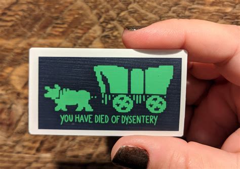 You have died of dysentery sticker Oregon trail | Hand lettering ...