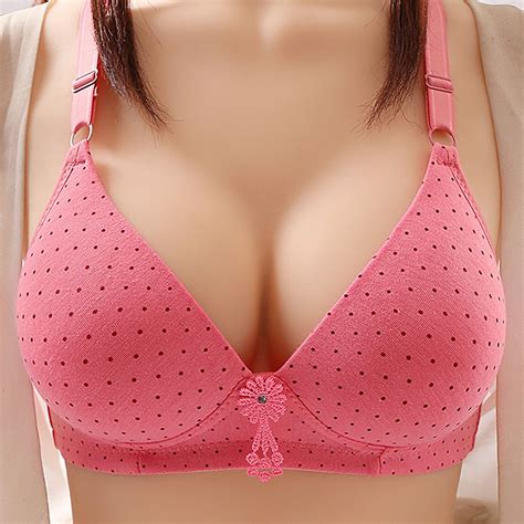 Bxsruta Bras for Women, T-Shirts Bras, Padded Push up Bras, Polka Dot ...