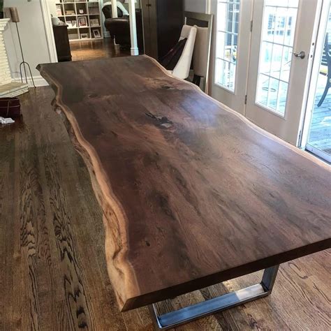 Amazon.com: Large Massive Live Edge Wooden Dining Table Coffee Table ...