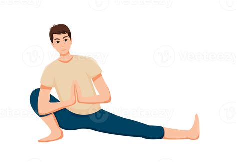 young man doing yoga poses illustration 21491891 PNG