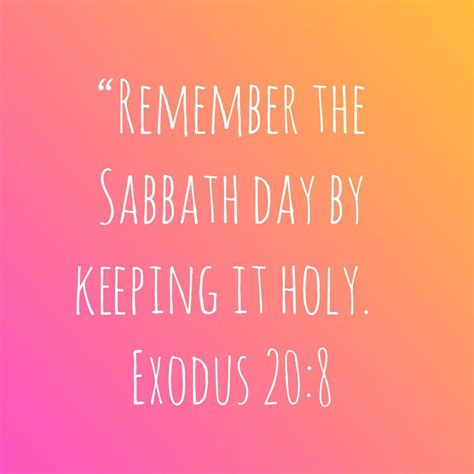 Exodus 20:8 | Sabbath Day Commandment