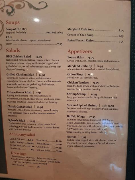 Shannon's Saloon Menu - Updated October 2025