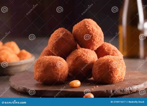 Crispy Croquettes, a Classic Spanish Dish Stock Image - Image of ...