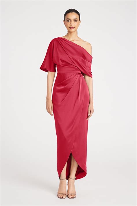 Rayna One Shoulder Draped Gown – THEIA