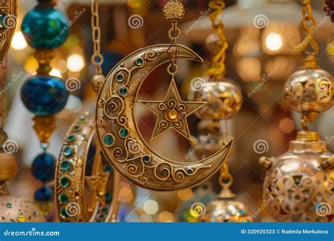 Symbols Of Islam And Muezzin Prayer Call Concept: Isolated White Dome ...