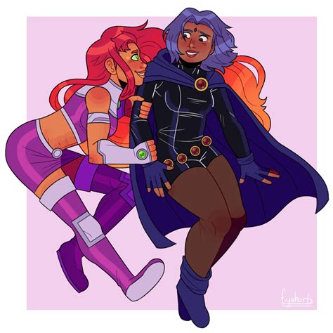 starry arts | Starfire and raven, Raven teen titans, Teen titans fanart